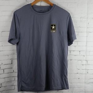US ARMY GREY PERFORMANCE SHORT SLEEVE ROUND NECK  T SHIRT MENS SIZE MEDIUM